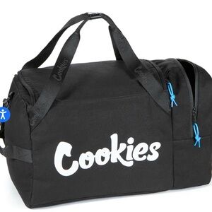 Cookies Axel large Black Duffel Bag with Blue Accents